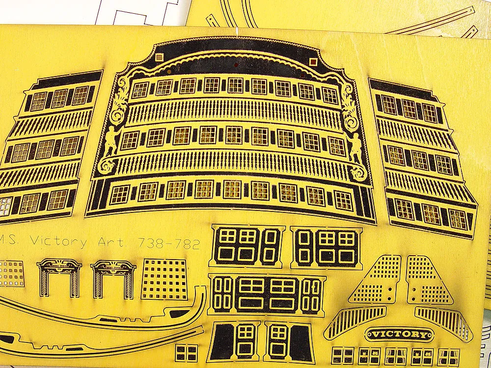 104-пушечный линкор Нельсона HMS Victory + (Полный набор инструментов, паруса, клея и краски)