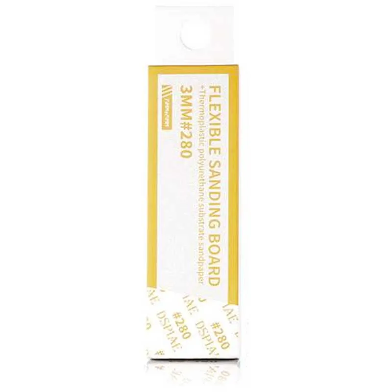 Гибкий 3 мм шкурник и 6 пластин зернистости 280