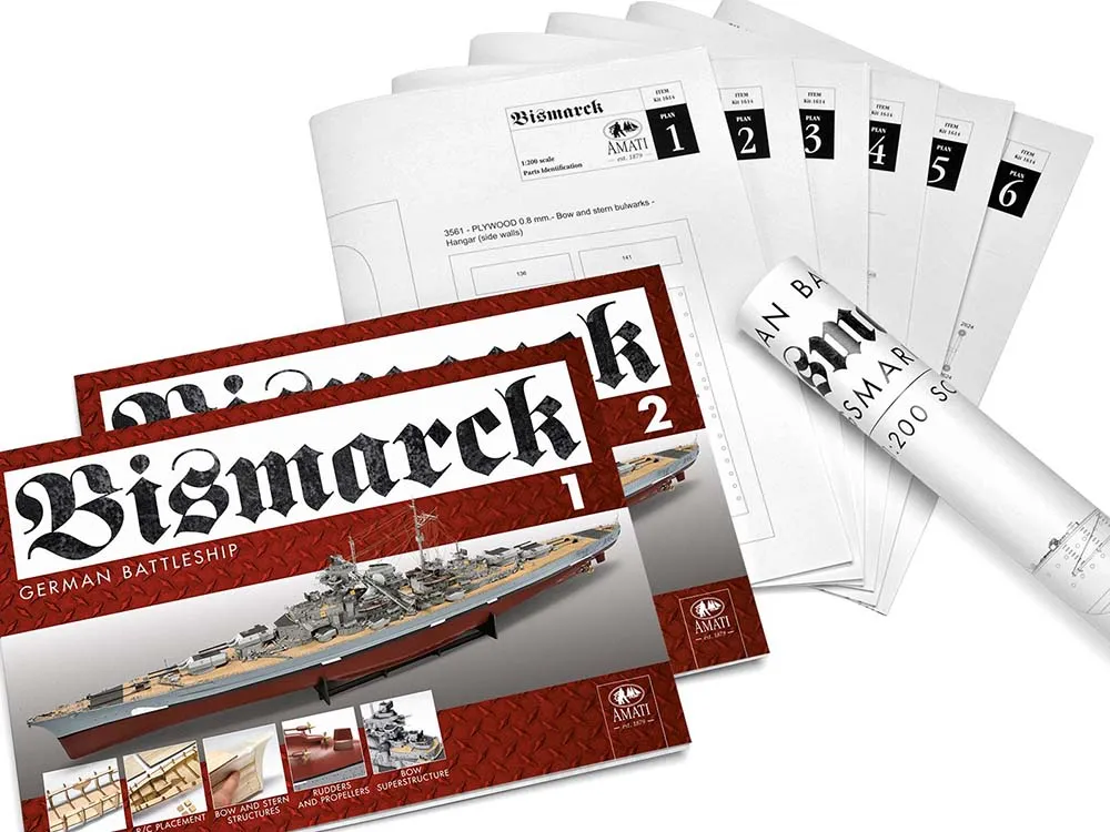 Линкор Bismarck (Бисмарк) + (Полный набор инструментов, клея, краски и грунтовка)