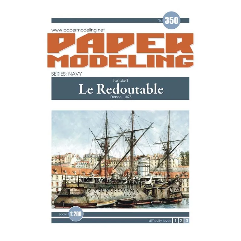 Модель из бумаги "Le Redoutable", Франция, 1878 г Модель из бумаги "Le Redoutable", Франция, 1878 г