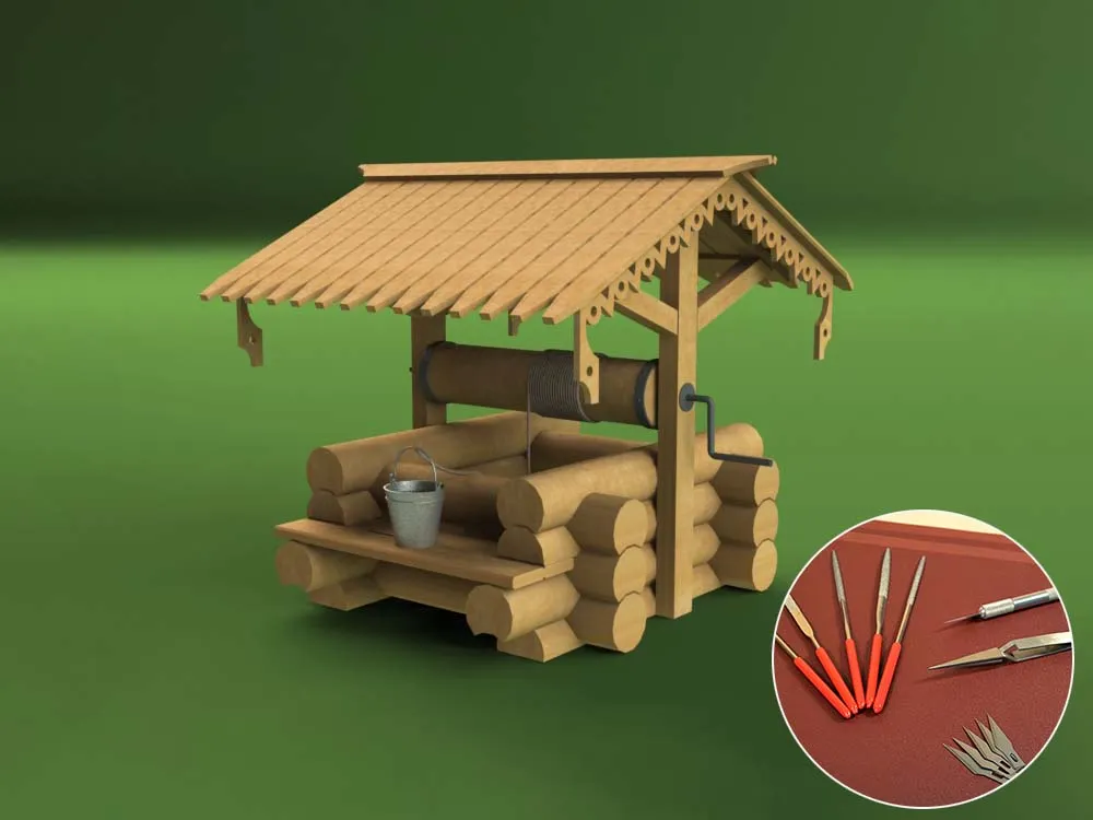 Колодец, 74 детали + (Стартовый набор инструментов)