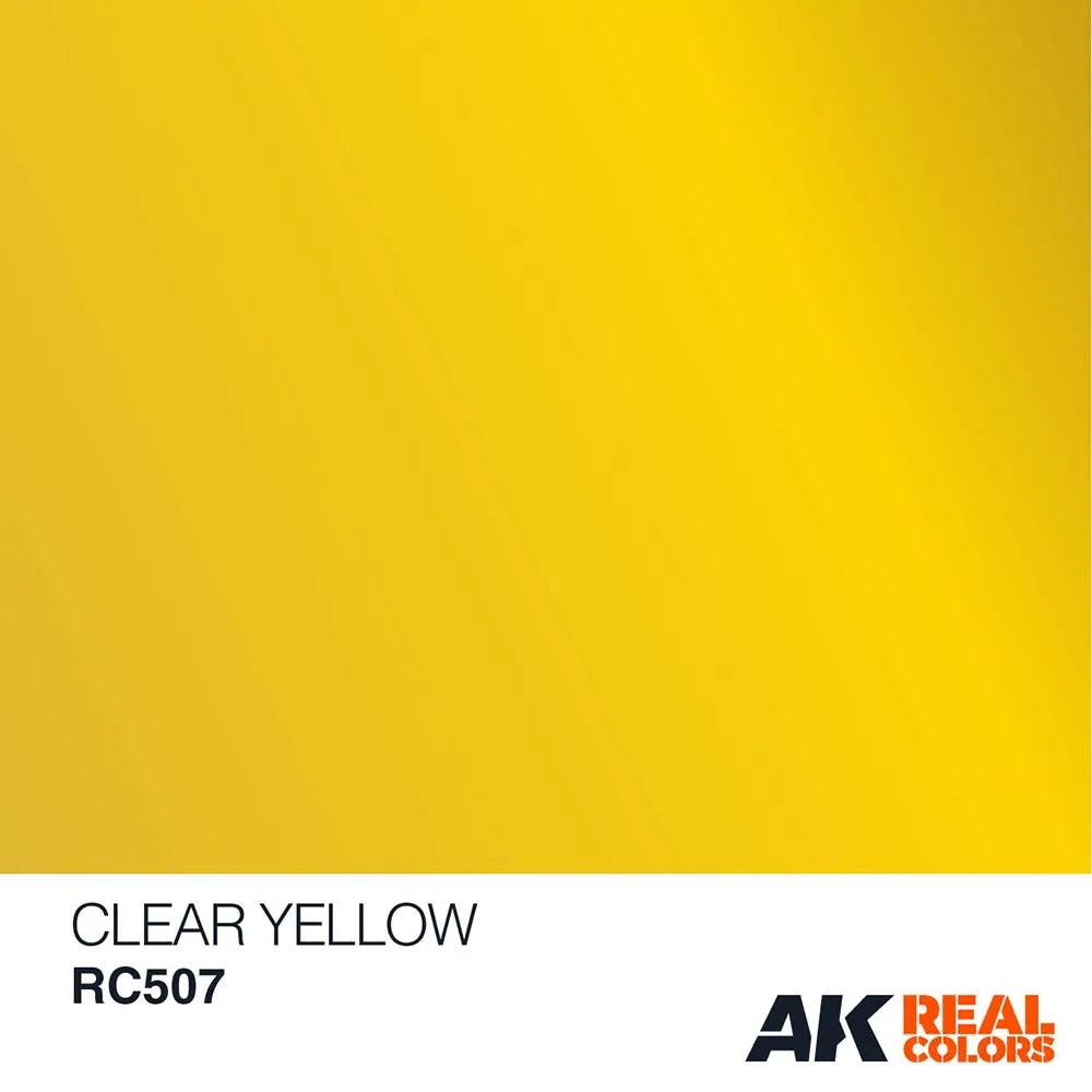 Краска AK Interactive, акриловая Clear Yellow (прозрачный желтый), 10 мл