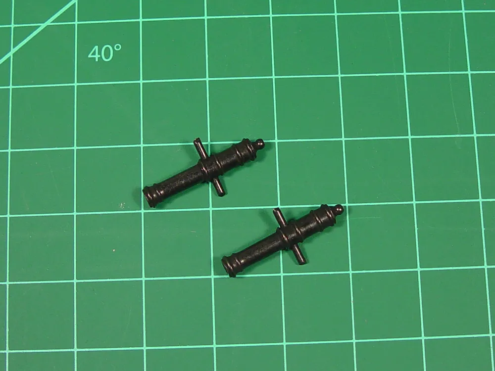 Пушка, черненая латунь, 25 мм, 2 шт