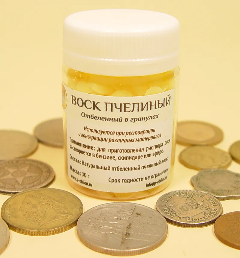 Воск пчелиный, натуральный, в гранулах. 30 гр