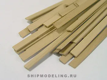 Рейка 1х3 мм, белая груша, 2 шт