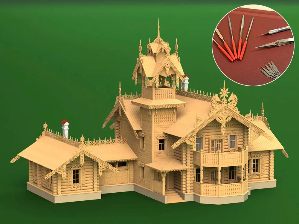 Загородный летний дом, 2880 деталей + (Стартовый набор инструментов)