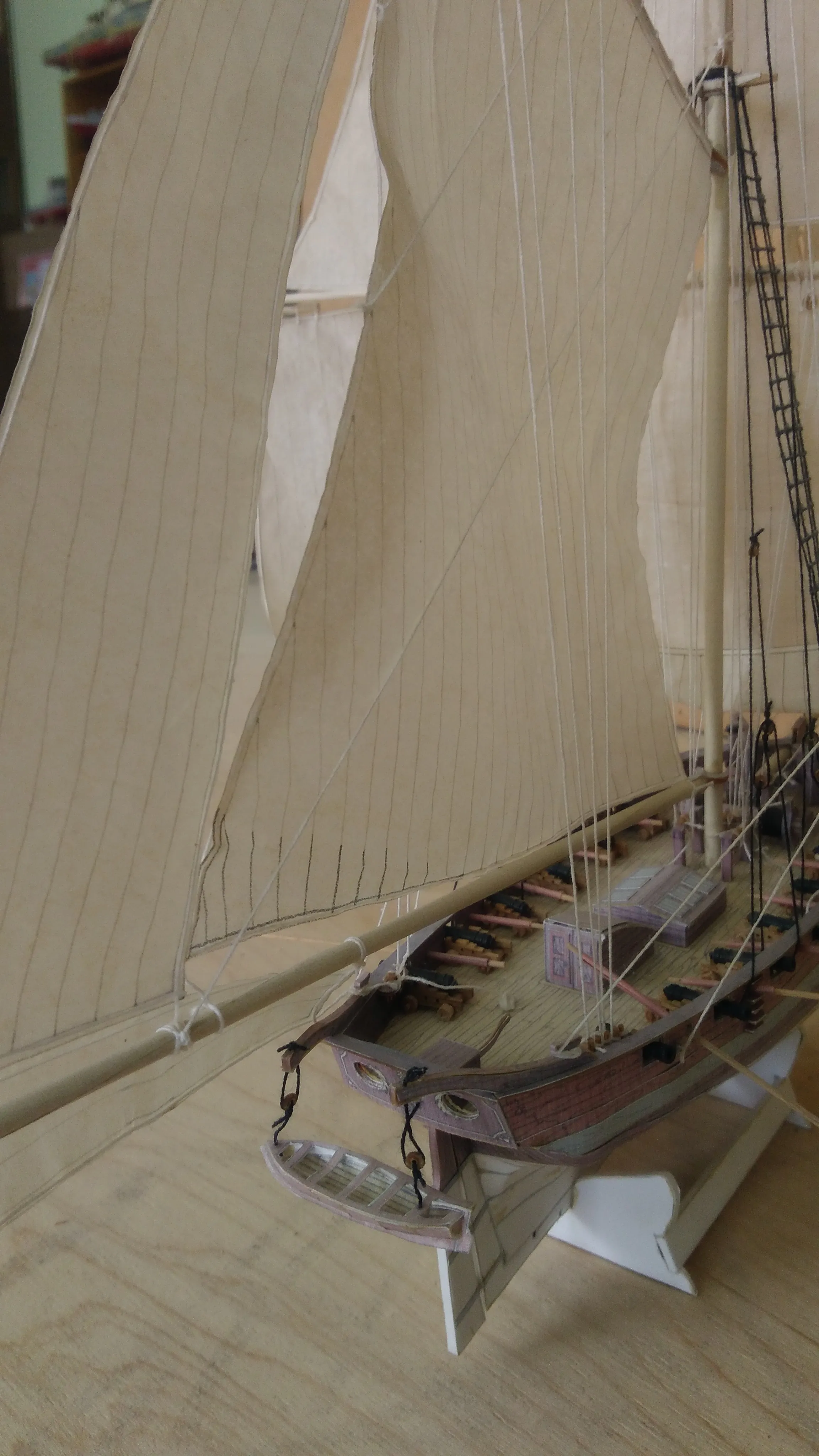 Модель корабля Английский парусный корабль 18 века HUNTER - Верфь на Столе