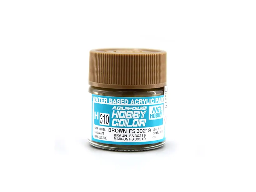 Краска Mr Hobby, акриловая, коричневая FS30219 полуглянцевая, H 310, 10 мл