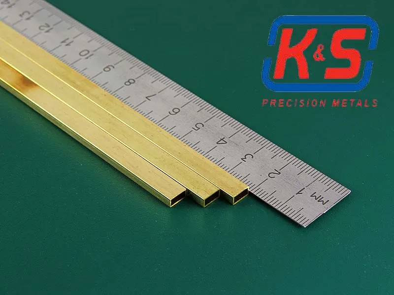Прямоугольная латунная трубка 3,2х6,4 мм, 1 шт