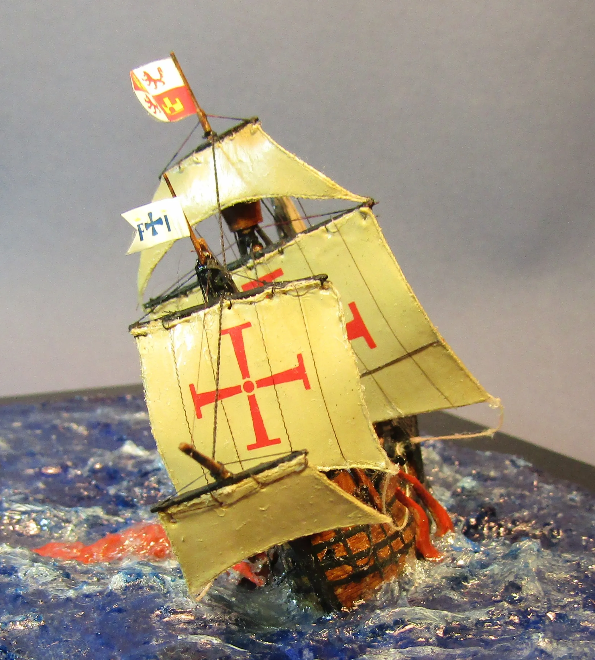 Модель корабля Каракка “Santa Maria” и Кракен - Верфь на Столе