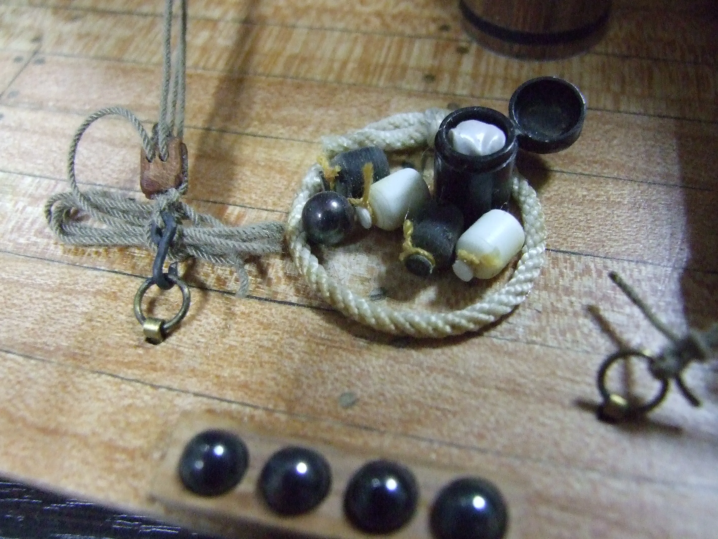 Модель корабля Фрагмент батарейной палубы английского фрегата «Пандора» - Верфь на Столе