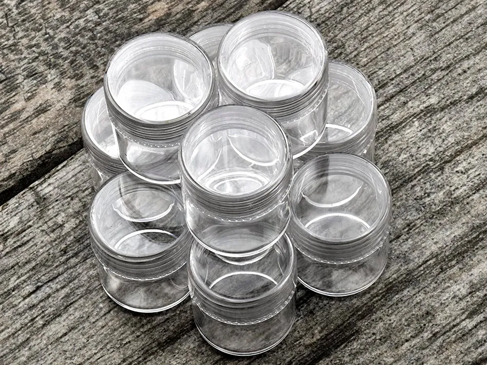 Круглые высокие прозрачные контейнеры, диаметр 25 мм, 10 штук, стыкуемые Круглые высокие прозрачные контейнеры, диаметр 25 мм, 10 штук, стыкуемые