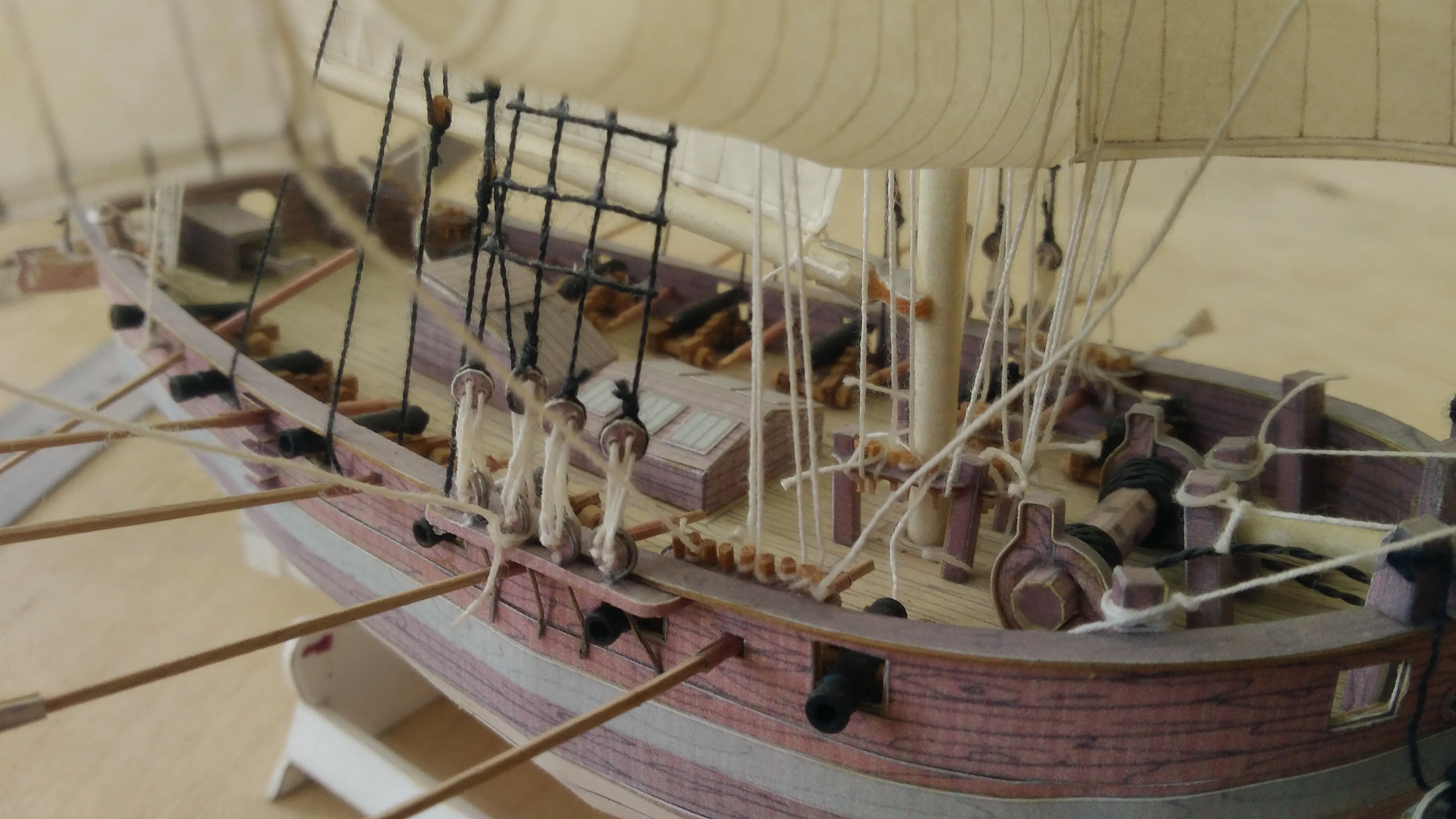 Модель корабля Английский парусный корабль 18 века HUNTER - Верфь на Столе