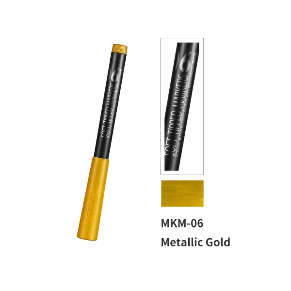 Маркер для пластика, золотистый металлик