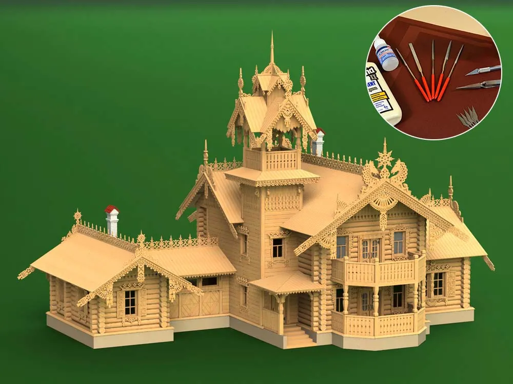 Загородный летний дом, 2880 деталей + (Расширенный набор для сборки) Загородный летний дом, 2880 деталей + (Расширенный набор для сборки)