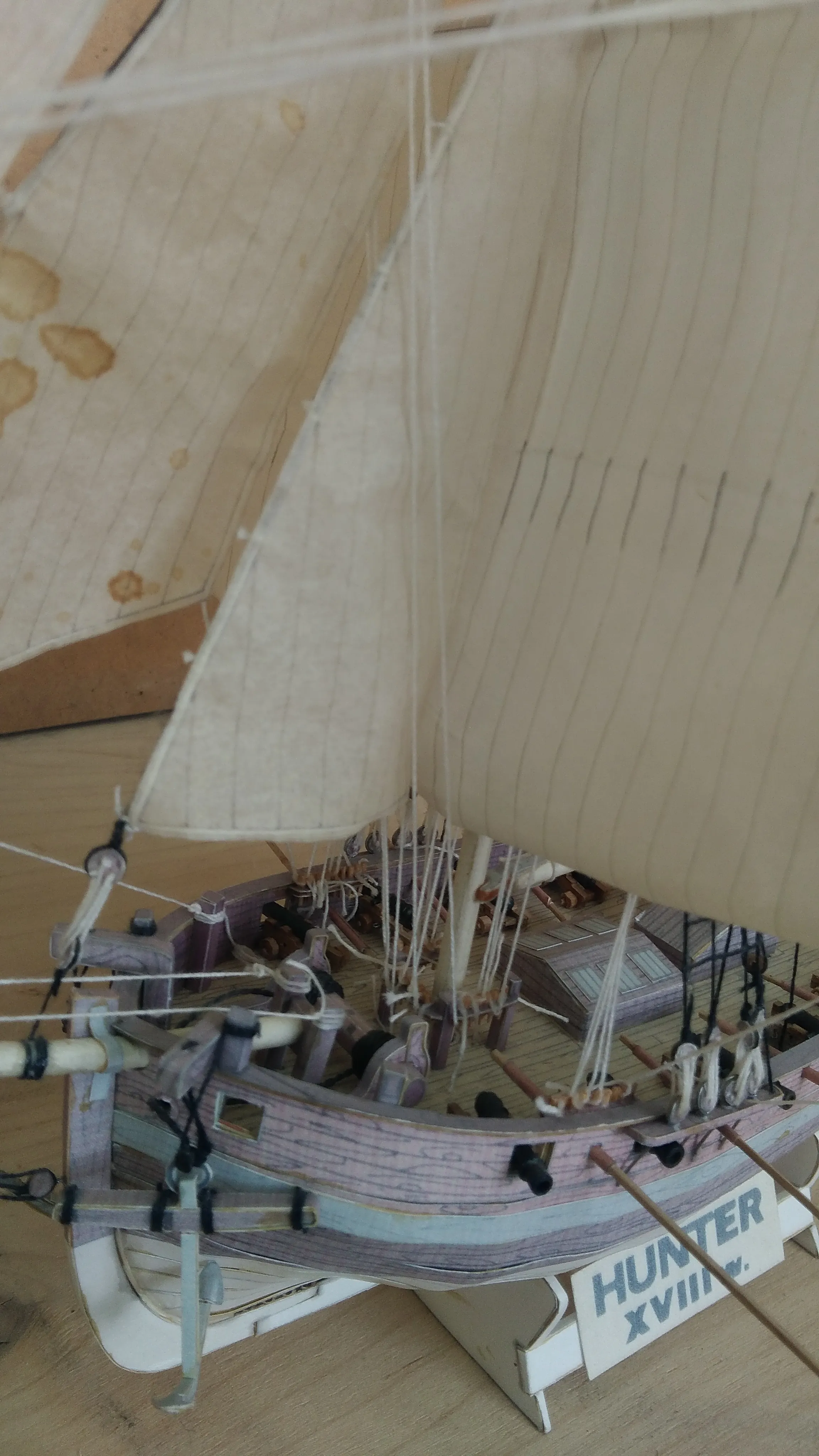 Модель корабля Английский парусный корабль 18 века HUNTER - Верфь на Столе