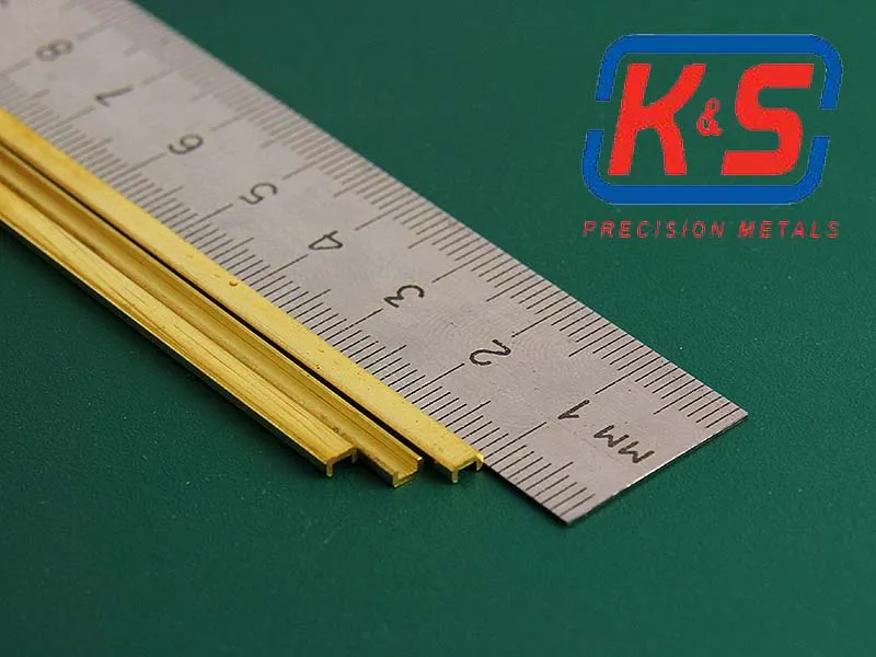 C-профиль латунный 3,2х1,6 мм, 1 шт