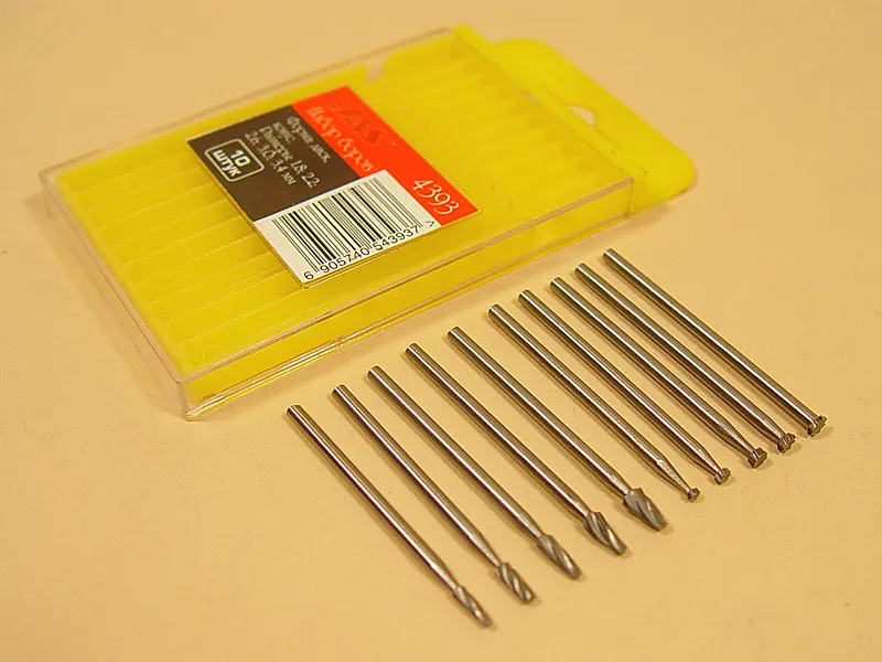 Набор боров, диск и конус, 1,8 - 3,4 мм, 10 шт JAS