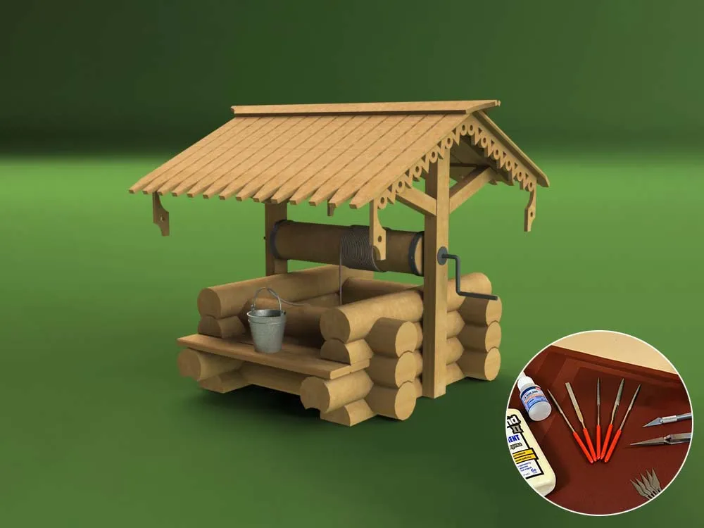 Колодец, 74 детали + (Расширенный набор для сборки)