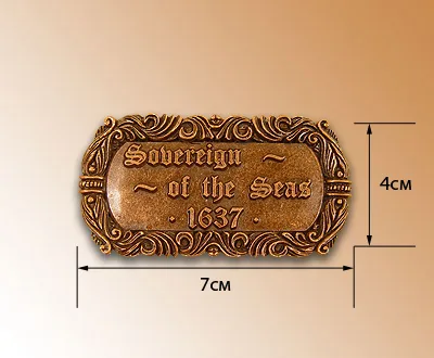 Табличка SOVEREIGN OF THE SEAS, 1637, металл