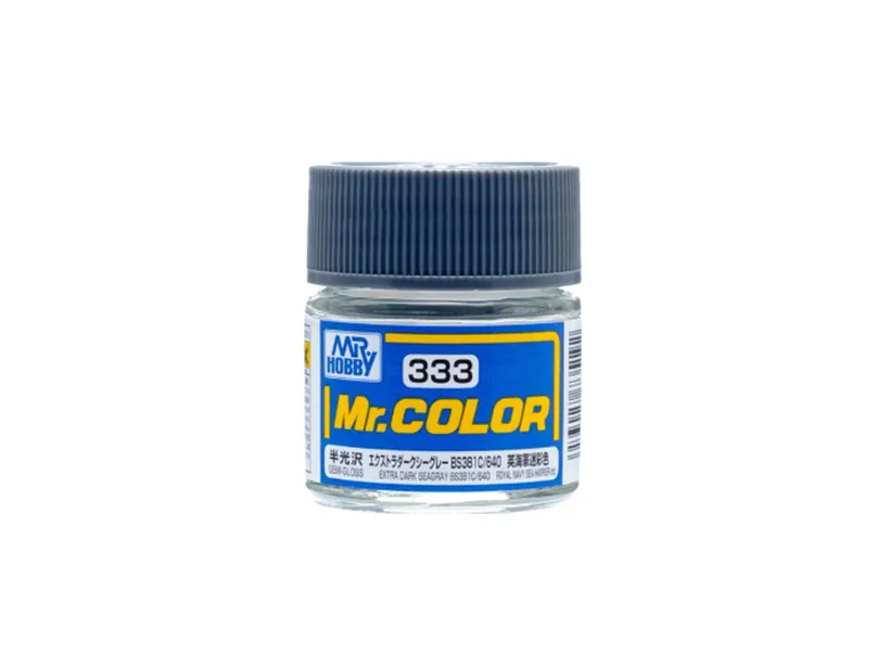 Краска Mr Color, экстра темно-серая морская BS381C/640, полуматовая, C 333, 10 мл