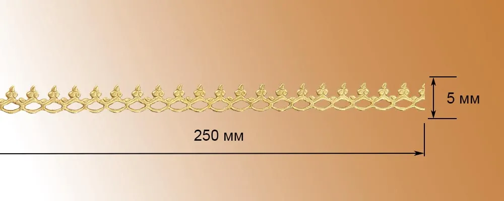 Декоративная полоска, латунь
