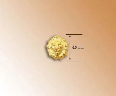 Декоративный элемент, голова льва, 5 шт, 5 мм, металл