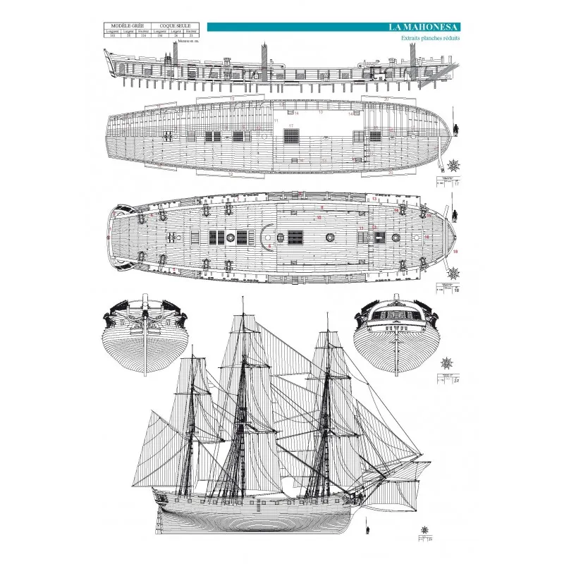 La Mahonesa, 1789 + чертежи 1/48 La Mahonesa, 1789 + чертежи 1/48