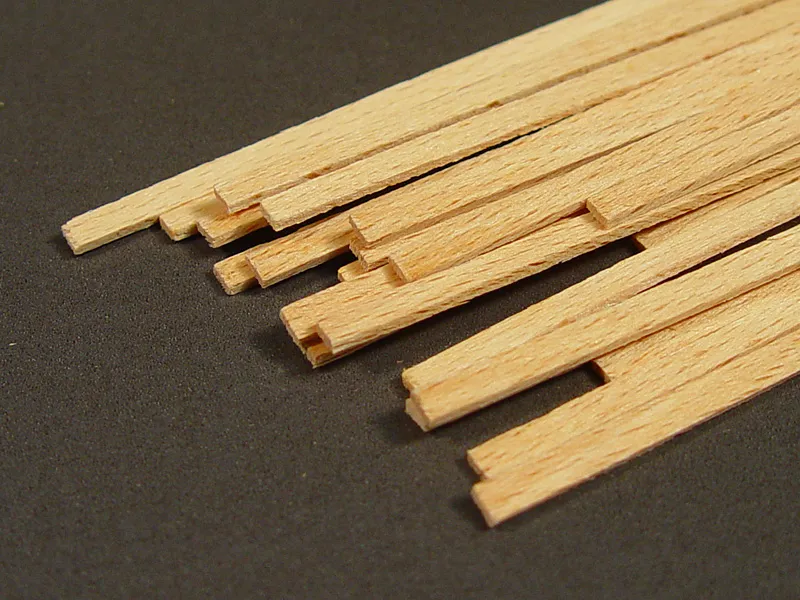 Рейка 1х5 мм, бук, 4 шт