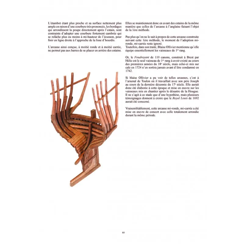 Lower stern framing evolution in France 1661 - 1750