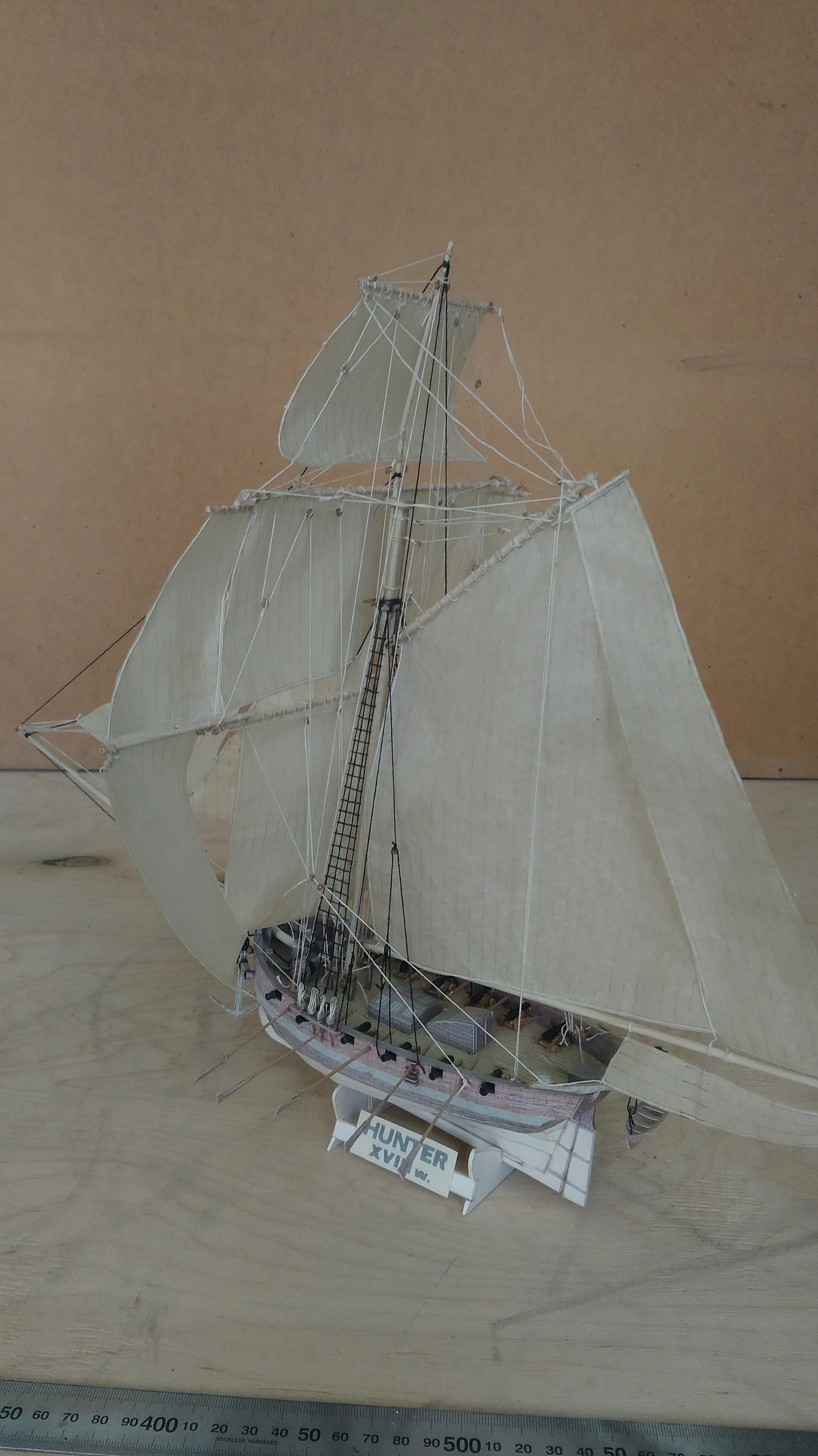 Модель корабля Английский парусный корабль 18 века HUNTER - Верфь на Столе