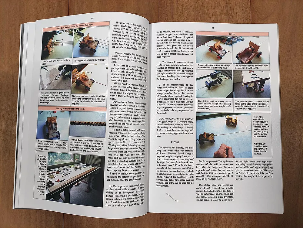 Fitting and rigging a 74-gun model ship Fitting and rigging a 74-gun model ship