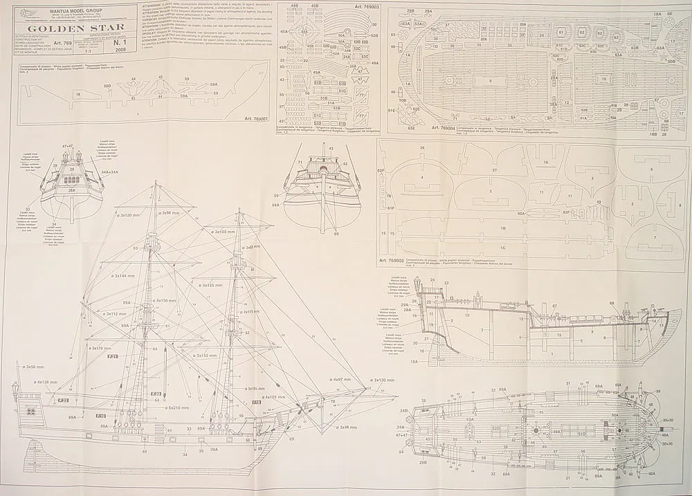 Чертеж корабля Golden Star Чертеж корабля Golden Star