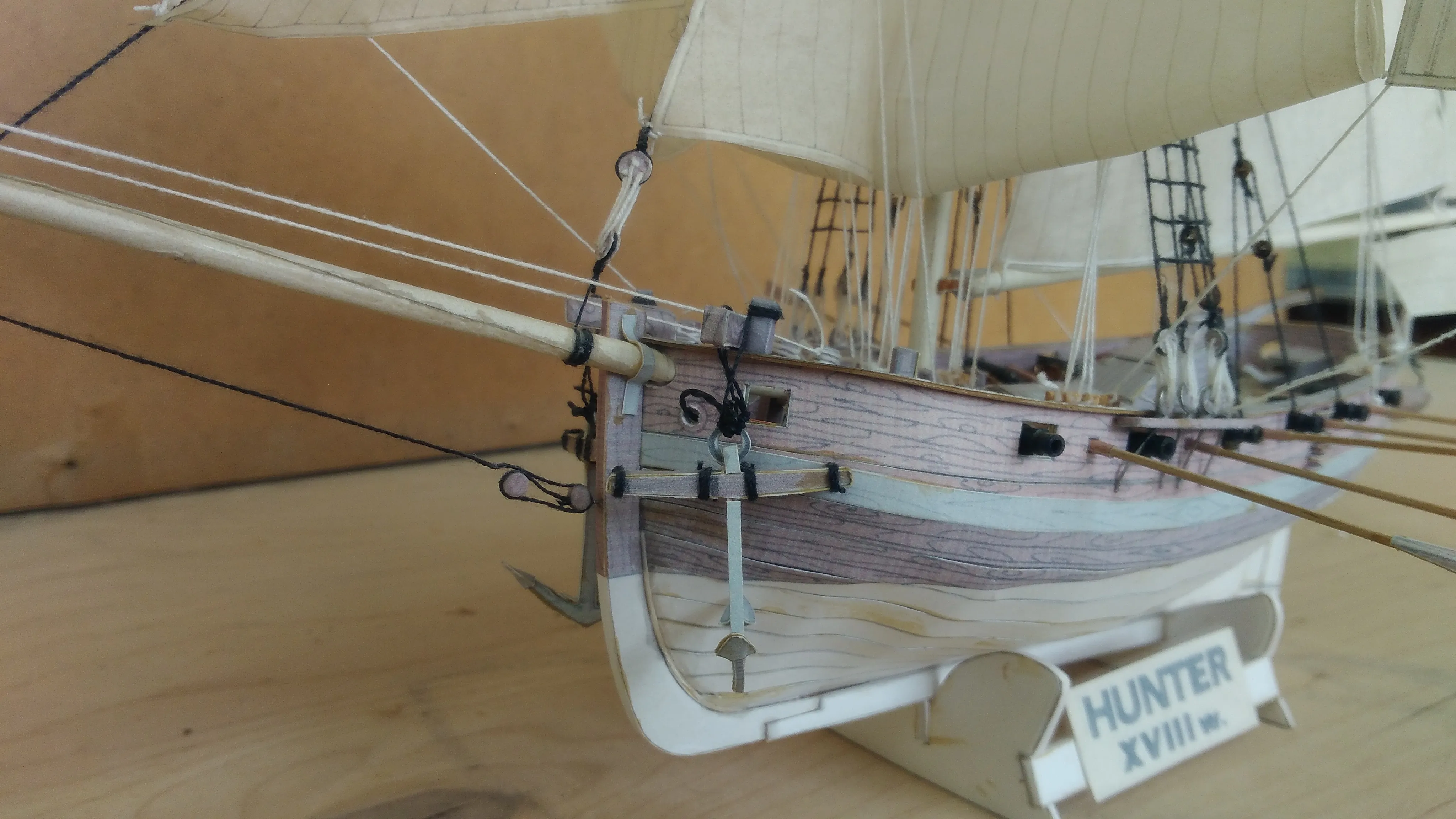 Модель корабля Английский парусный корабль 18 века HUNTER - Верфь на Столе