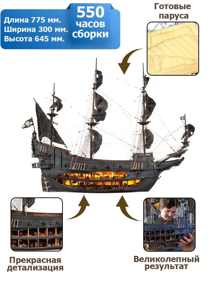 модель корабля своими руками Flying Dutchman (Летучий Голландец) модель корабля своими руками Flying Dutchman (Летучий Голландец)