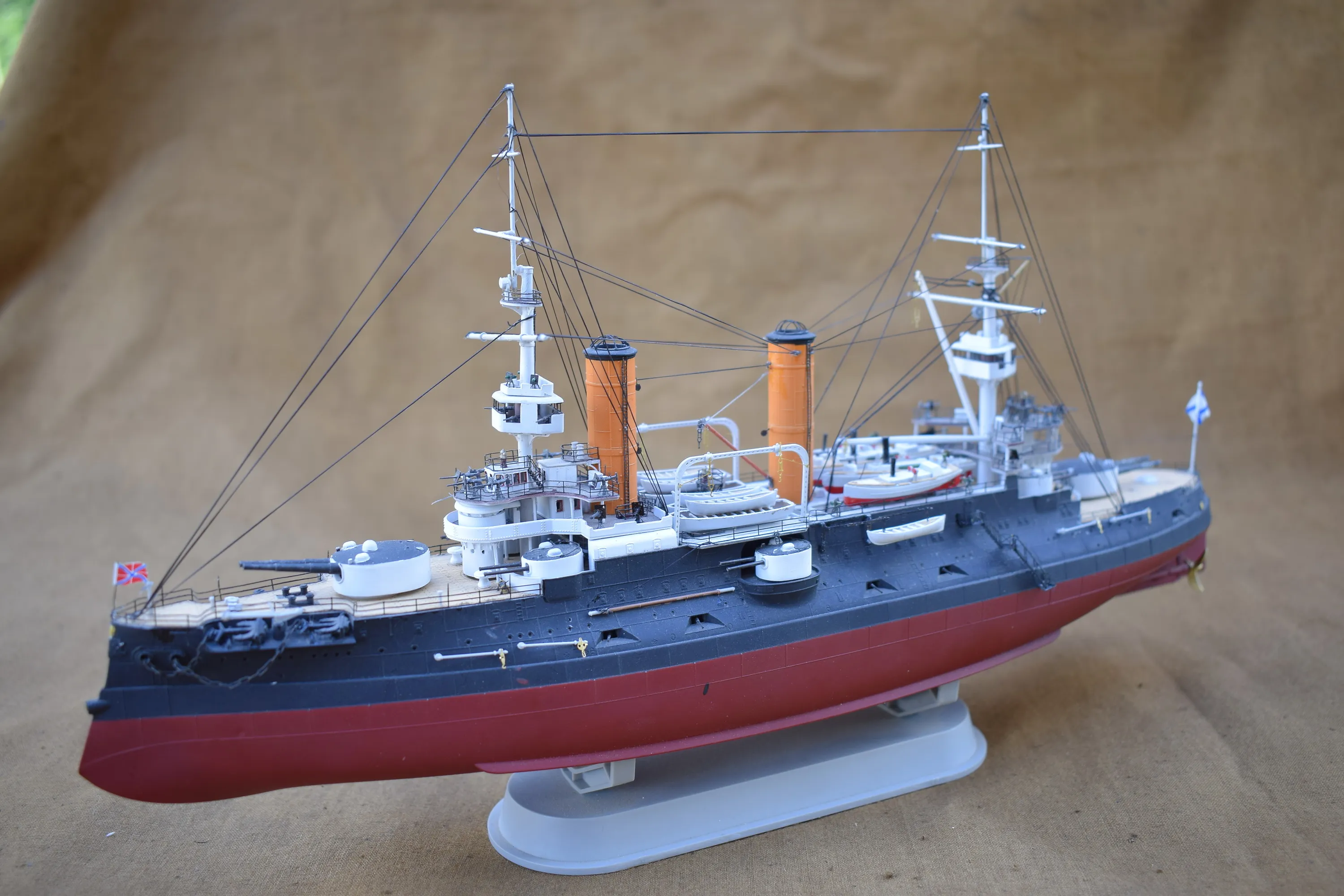 Модель корабля Броненосец РИФ «Цесаревич» на осень 1904 года - Верфь на Столе