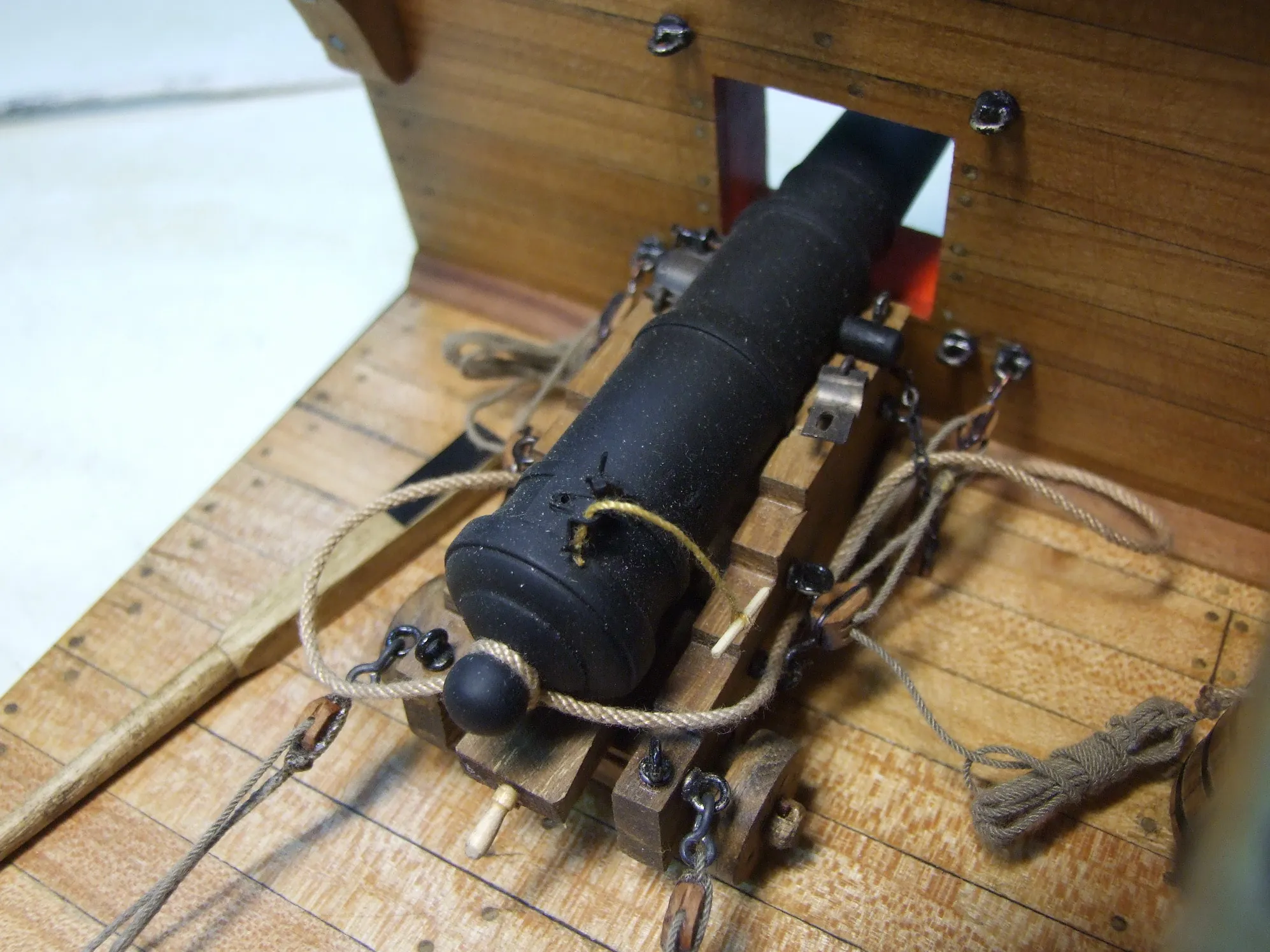 Модель корабля Фрагмент батарейной палубы  фрегата «Пандора» - Верфь на Столе