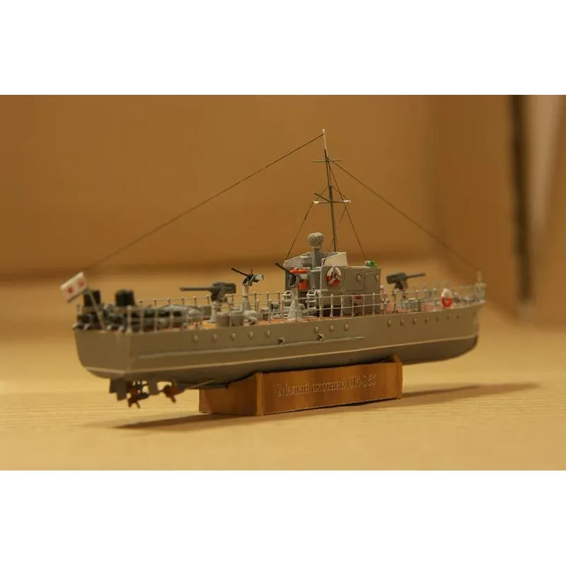 Модели из картона тральщик "Мина"+ морской охотник "МО-4", СССР 1940 г