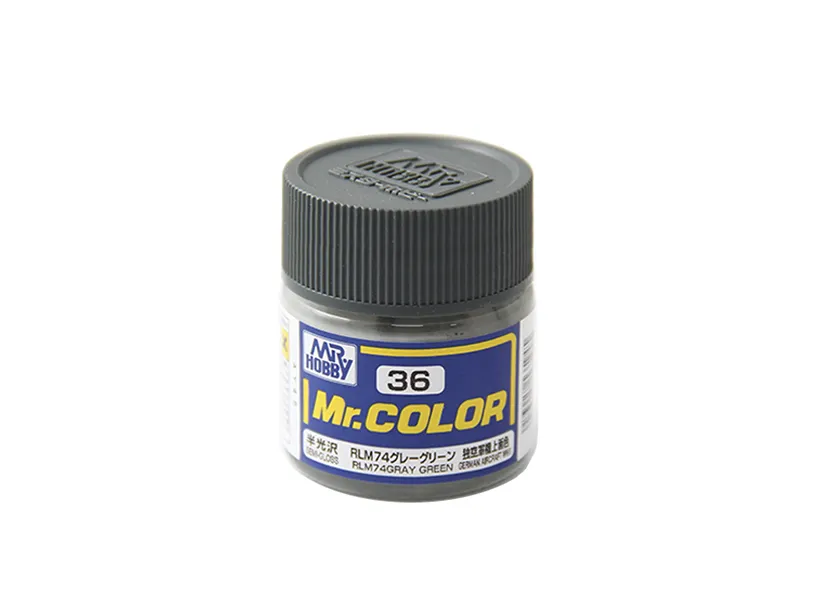 Краска Mr Color, серо-зеленая RLM74, полуматовая, C 36, 10 мл