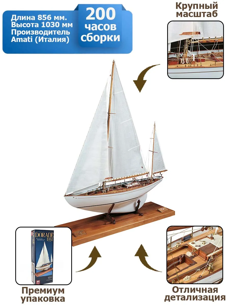 сборная модель яхты Dorade сборная модель яхты Dorade