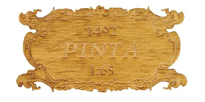 Табличка Pinta, темная,  70х40 мм