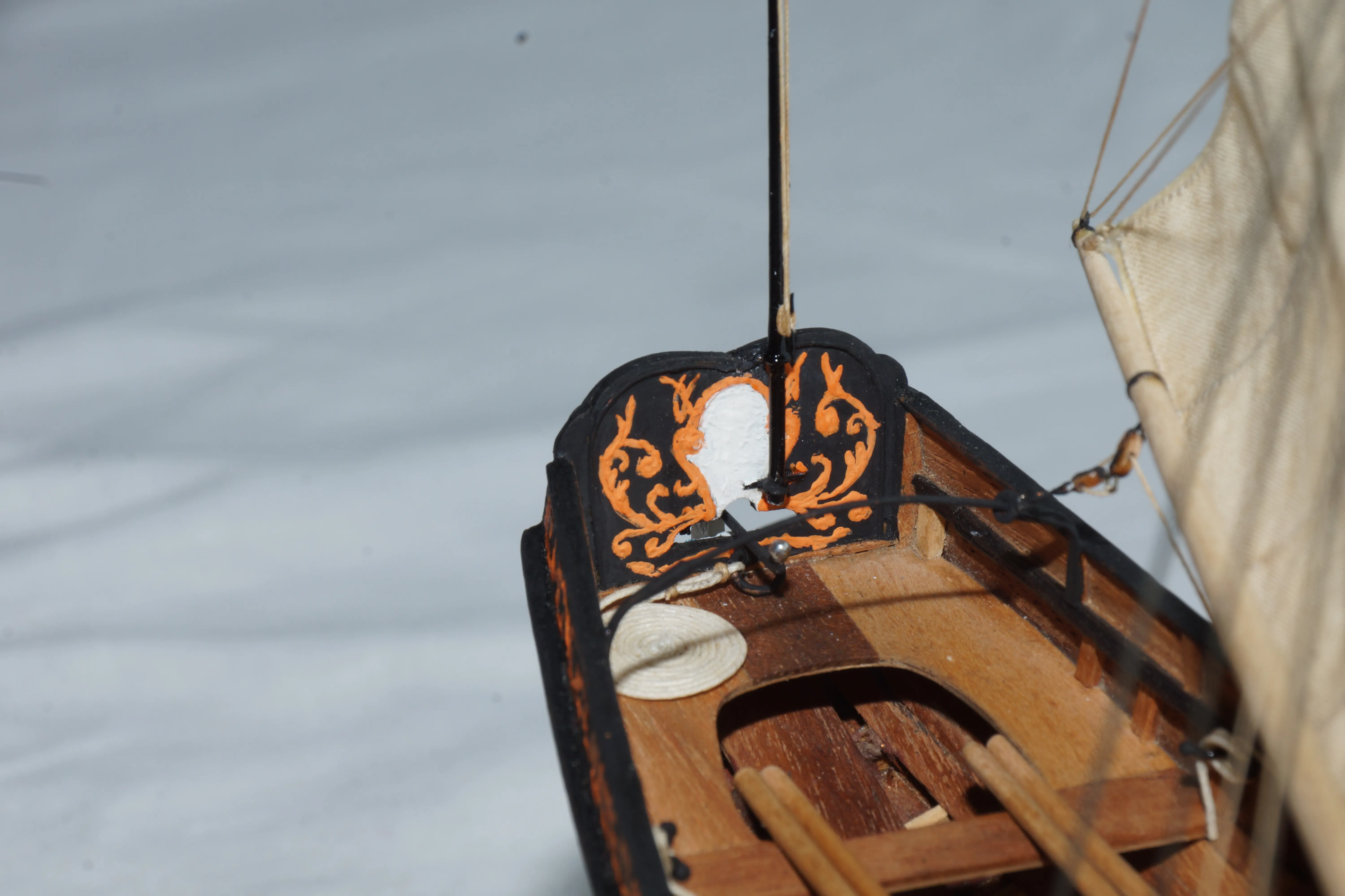 Модель корабля Ботик Петра Первого - Верфь на Столе