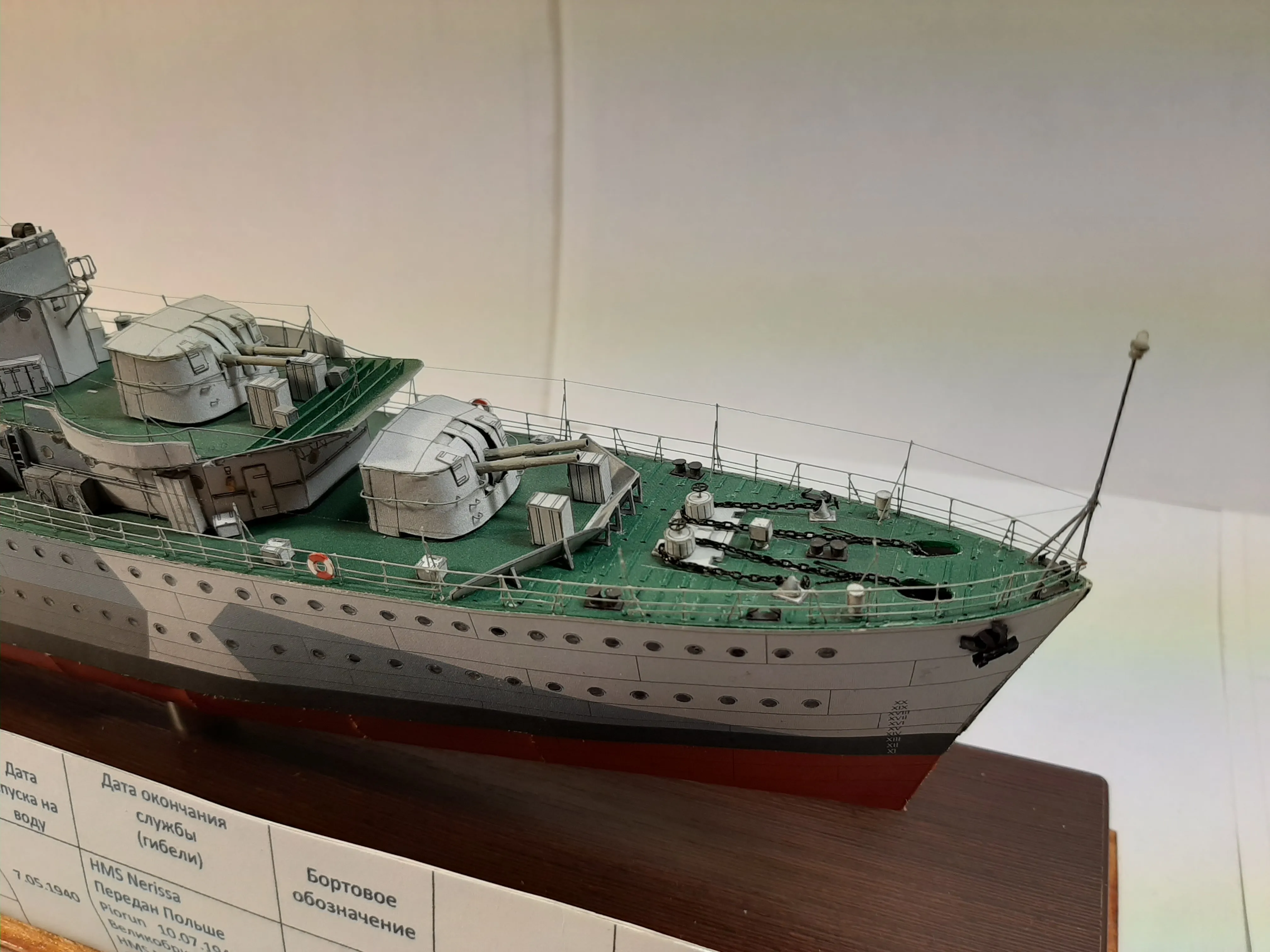 Модель корабля Эсминец "Piorun" - Верфь на Столе