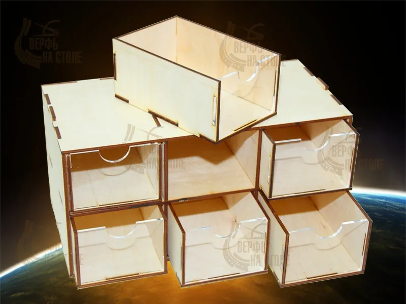 Кассетный модуль-органайзер на 6 ящичков