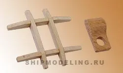 Салинг с эзельгофтом французского типа, орех, 25х27 мм