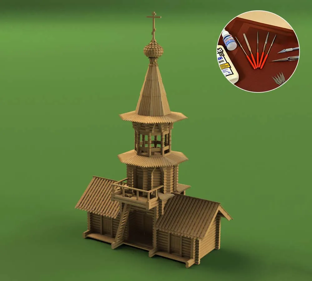 Колокольня, 1600 деталей + (Расширенный набор для сборки) Колокольня, 1600 деталей + (Расширенный набор для сборки)