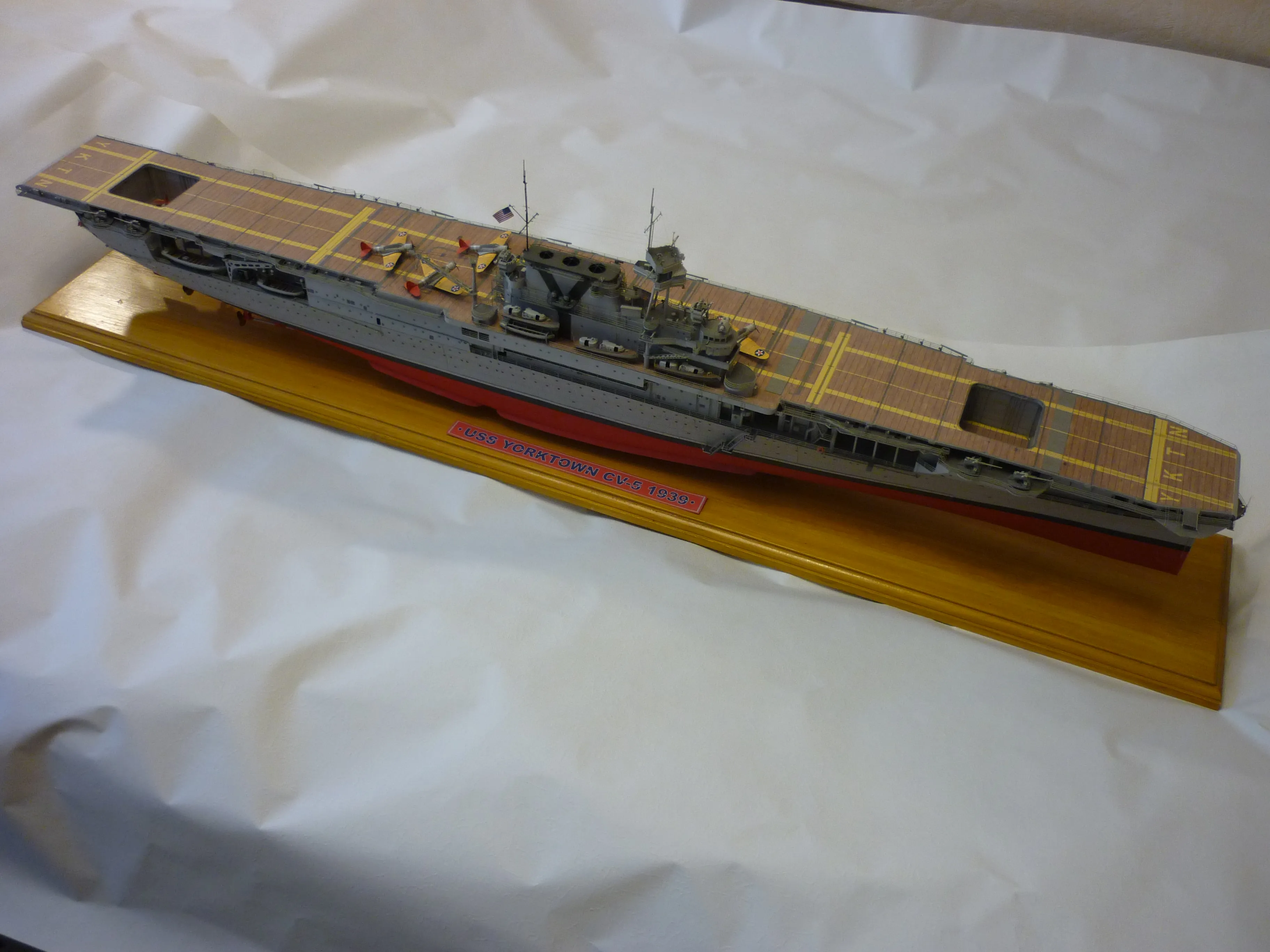 Модель корабля Американский авианосец USS Yorktown (CV-5) - Верфь на Столе