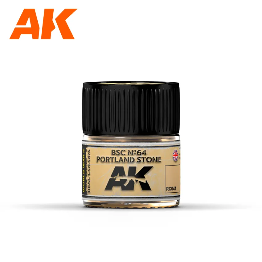 Краска AK Interactive, акриловая BSC Nº64 Portland Stone (каменный), 10 мл Краска AK Interactive, акриловая BSC Nº64 Portland Stone (каменный), 10 мл