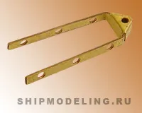 Петля для руля, латунь, 15x1,4 мм, 3 пары