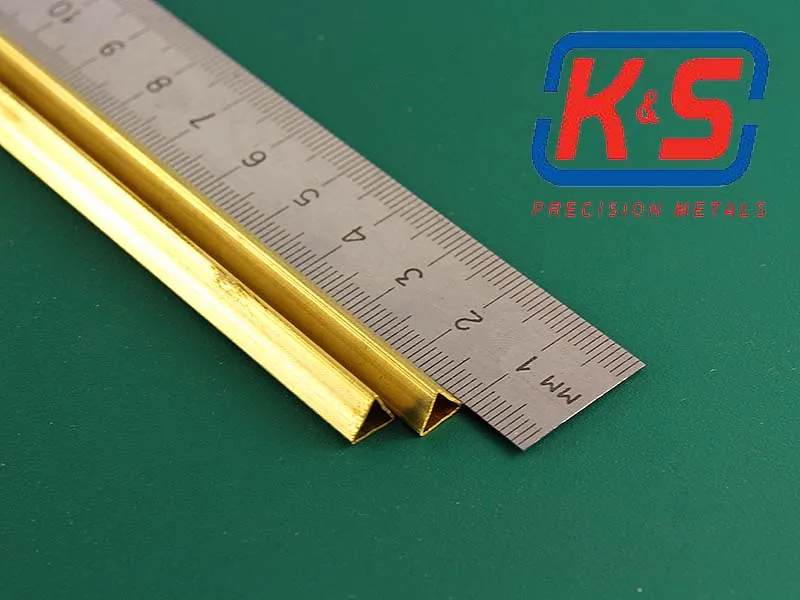 Треугольная латунная трубка 5 мм, 2 шт